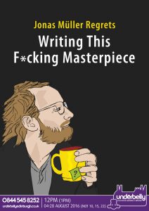 Poster artwork for Jonas Müller Regrets Writing This F*cking Masterpiece